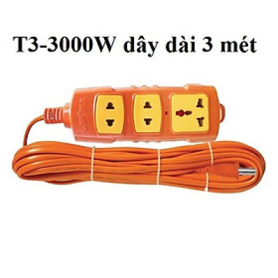Ổ cắm có dây chịu tải công suất 3000W, ổ cắm thợ công trình công suất lớn chịu va đập