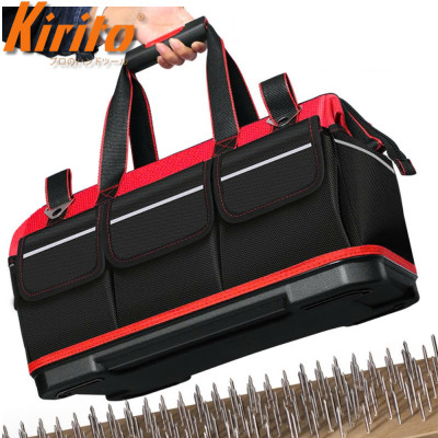 Túi Đựng Dụng Cụ KIRITO Vải Dày 600D – Chống Thấm, Đế Chịu Lực, Đựng Đồ Nghề Cơ Khí, Điện màu đỏ