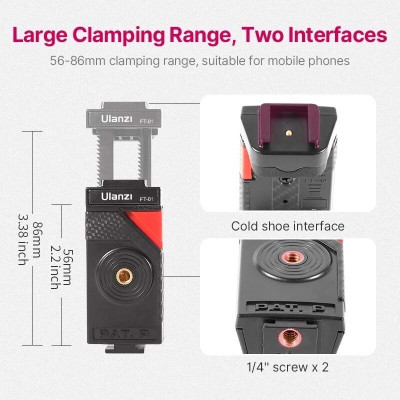 Ulanzi U-SELECT FT-01 - Tripod Bạch Tuộc Xoay 360° Cho Smartphone, Gopro, Máy Ảnh, Tải Trọng 2 Kg - Hàng Chính Hãng