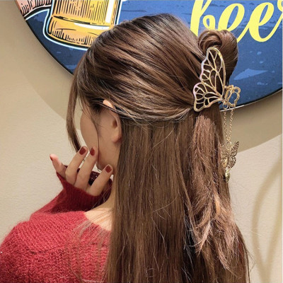 Kẹp Tóc Kim Loại, Kẹp Càng Cua Hình Bươm Bướm Phong Cách Tiểu Thư KT21