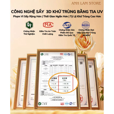 Máy Sấy Quần Áo Tròn FOLDING GYJ-002 Đa Năng Gấp Gọn, Ánh Sáng Xanh Khử Trùng Khử Khuẩn, 2 Chế Độ, Tiết Kiệm Không Gian Hàng Chính Hãng