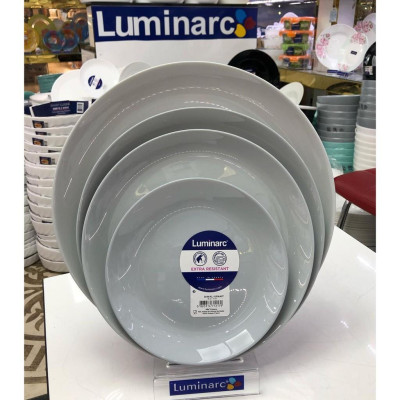 Đĩa (dĩa) thủy tinh nông lòng Luminarc Diwali Granit 19cm P0704 | Hàng chính hãng