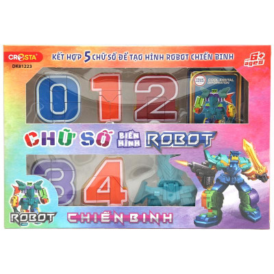 Đồ Chơi Lắp Ráp Biến Hình Robot Chiến Binh Kết Hợp 5 Chữ Số - Cresta DK81223