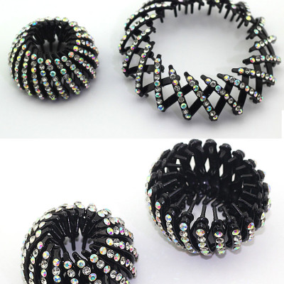 Kẹp búi tóc tròn đính đá cực đẹp Kiểu Hàn Quốc sang trọng lấp lánh