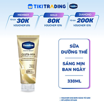 Sữa Dưỡng Thể Sáng Da Căng Mịn Vaseline Gluta-Hya 300ml - Bảo Vệ Da Sáng Mịn