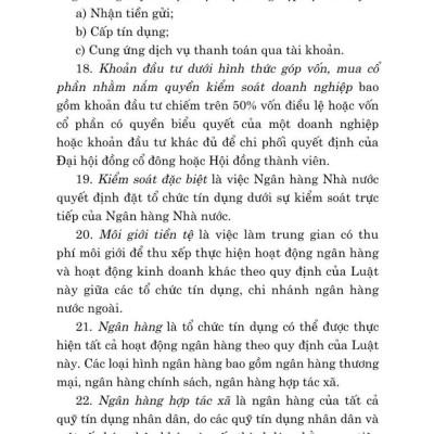 Luật các tổ chức tín dụng (bản in 2024)