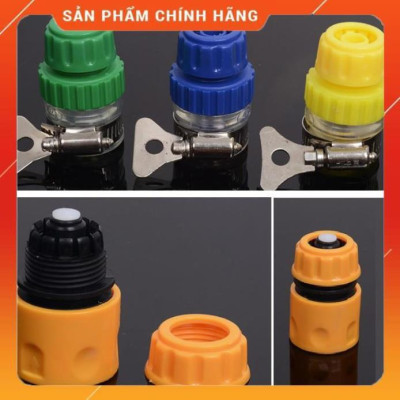 Bộ dây vòi xịt nước ️ , tăng áp 3 lần, loại 3m, 5m 206622-5 cút sập,nối nhựa vàng+ móc khoá