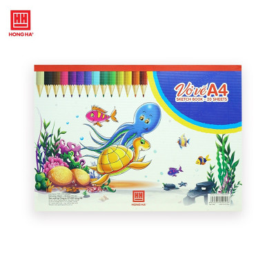 Vở vẽ Hồng Hà A4 20 tờ  định lượng 100gsm độ trắng tự nhiên - 4941
