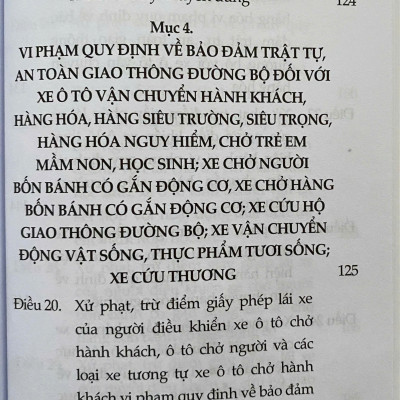 Nghị định 168/2024/NĐ-CP ngày 26-12-2024 của Chính Phủ Quy Định Xử Phạt Vi Phạm Hành Chính Về Trật Tự, An Toàn Giao Thông Trong Lĩnh Vực Giao Thông Đường Bộ; Trừ Điểm, Phục Hồi Điểm Giấy Phép Lái Xe