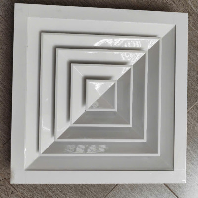 cửa gió khuếch tán 300x300, cửa gió cấp điều hòa âm trần, nan gió khuếch tán nhôm