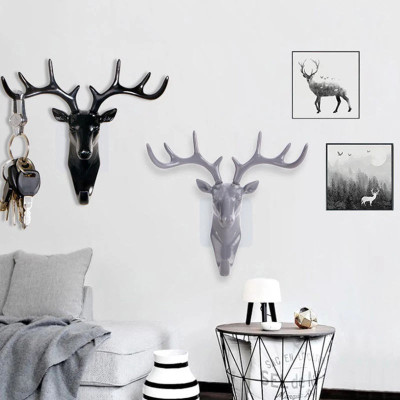 Móc Vật Dụng Dán Tường Trang Trí Hình Đầu Hươu- Hàng Chính Hãng 