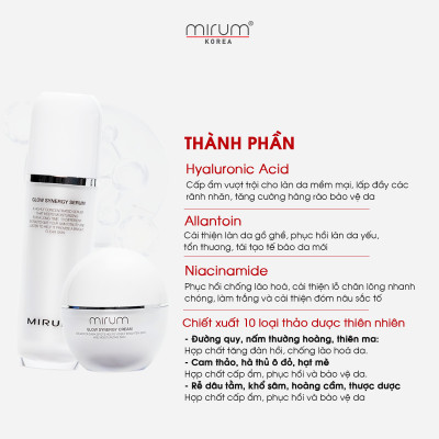 COMBO Dưỡng trắng chuyên sâu, mờ nám và tàn nhang Mirum 100ml