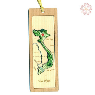 Dấu Trang Nghệ Thuật - Bản Đồ Việt Nam - size 13.5 x 5.3 cm
