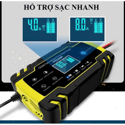 Sạc Bình Ắc Quy 12V-24V/ 4A-150AH có Khử Sunfat, Bảo Dưỡng, và Phục Hồi - Sạc Thông Minh Tự Ngắt khi Đầy, Lựa Chọn Hoàn Hảo, ĐÈN TRANG TRÍ