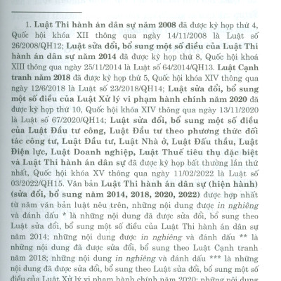 Luật Thi Hành Án Dân Sự (Hiện Hành) (Sửa Đổi, Bổ Sung Năm 2014, 2018, 2020, 2022)