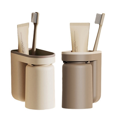 Kệ để bàn chải kem đánh răng dán tường, kệ nhà tắm để ly , Giá treo để bàn chải đánh răng siêu dính ,Cốc Để Bàn Chải Và Kem Đánh Răng, Dao cạo râu