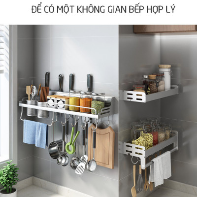 Kệ Đựng Gia Vị Nhà Bếp Tiện Lợi, Giá Treo Dụng Cụ Nhà Bếp Gắn Tường, Kệ Đựng Đồ Nhà Tắm Đa Năng, Tiện Dụng, Không Cần Khoan – MH3112