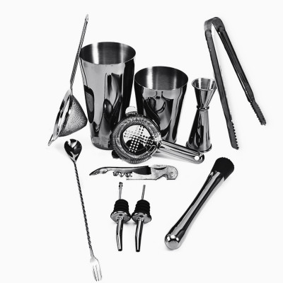 Bộ sét 11 dụng cụ pha chế cocktail bằng thép không gỉ cao cấp