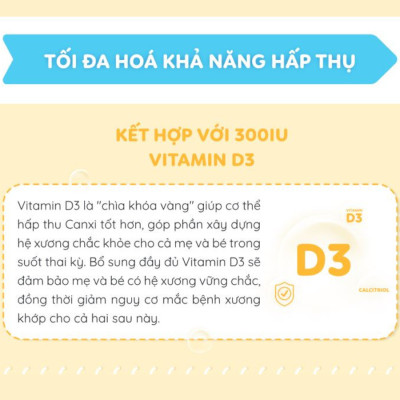 Canxi D3 K2 Cho Mẹ Bầu Hỗ Trợ Phát Triển Hệ Xương Của Bé, Viên Nhỏ, Không Vị, Dễ Uống Gói 120 Viên  Akamama Nhật Bản