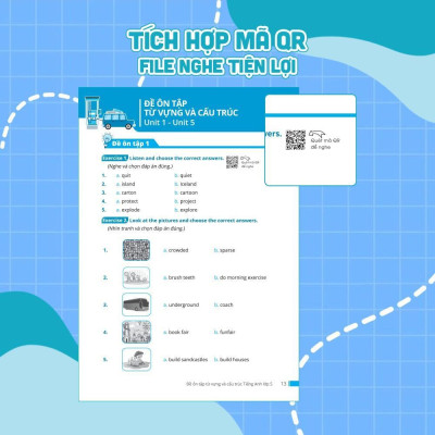 Sách - Đề Ôn Tập Từ Vựng Và Cấu Trúc Tiếng Anh Lớp 5 - Megabook