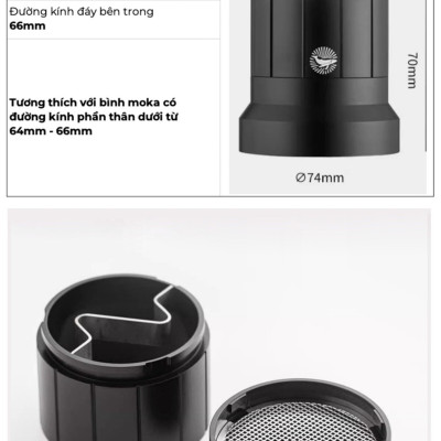 Dụng cụ san phẵng cà phê cho bình moka