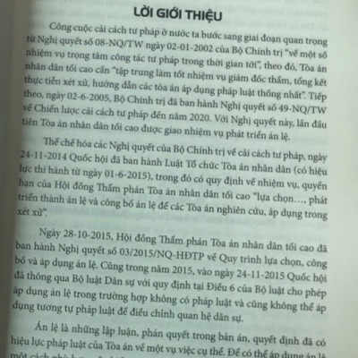 Án lệ Việt Nam – Phân tích và luận giải (Tập 2: từ án lệ 44 đến án lệ 70) – tái bản lần thứ nhất