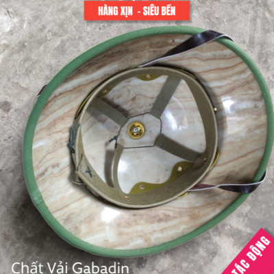 MŨ CỐI ARMY K82 XỊN MŨ CỐI VẢI BỌC GABADIN QUAI DA THẬT LÒNG CỐT PHÍP ĐÚC NGUYÊN KHỐI CAO CẤP