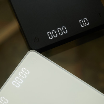 Cân điện tử GHOST 2 mặt cho pha chế cà phê đồ uống có đếm giờ CAFE DE KONA pin sạc