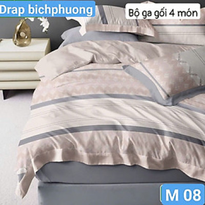  Bộ drap gối Tencel vải Hàn Quốc , đỉnh cao mát , mềm mại { drap và 3 áo gối}
