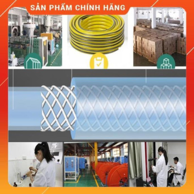 Bộ dây vòi xịt nước ️ , tăng áp 3 lần, loại 3m, 5m 206622-5 cút sập,nối nhựa vàng+ móc khoá