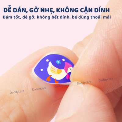 Dán móng tay cho bé Mideer Nail stickers miếng dán móng tay giả an toàn cho bé gái