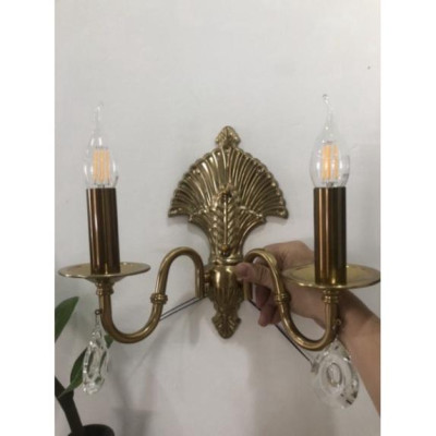 Ảnh thật - đèn tường nến cổ xưa C5103, khuyến mãi kèm theo bóng led