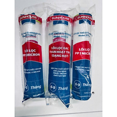 BỘ LÕI LỌC THÔ 123 DÀNH CHO MÁY SUNHOUSE VÀ CÁC MÁY KHÁC DÙNG CỐC 10inch