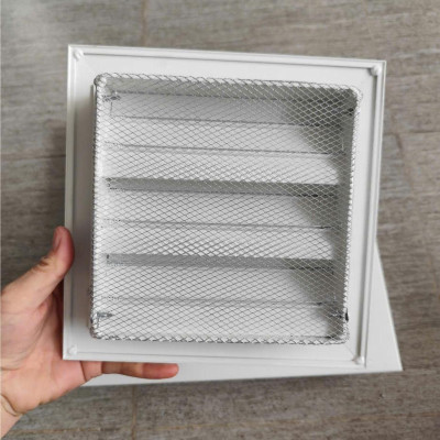 Cửa gió chớp nan Z 300x300mm kèm lưới chắn côn trùng lắp ngoài trời tránh hắt mưa