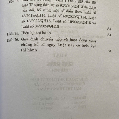 Luật Công Chứng Năm 2024