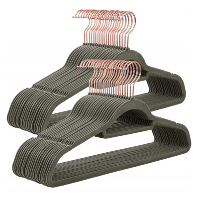 Mắc treo quần áo Songmics Velvet Hanger 50 Pack CRF21G50 màu xám