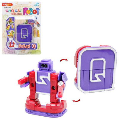 Đồ Chơi Lắp Ráp Biến Hình Robot Chữ Cái Q - Cresta DK81243