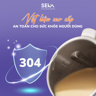 Máy làm sữa hạt mini SEKA SK320 [Tím Nhạt] - 600ml - 600W - 5 chức năng - Hàng chính hãng