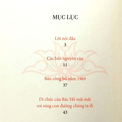 Di Chúc Của Chủ Tịch Hồ Chí Minh (Tái Bản)