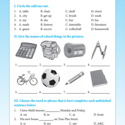 Bài Tập Tiếng Anh Lớp 6 (Không Đáp Án) (Sách Màu)