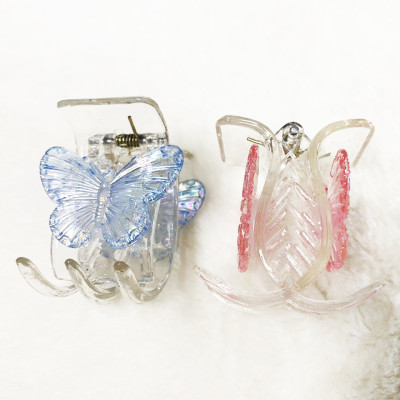 Kẹp tóc con bướm - kẹp tóc càng cua 5 răng - kẹp tóc trong suốt - kẹp gấp 5 răng mẫu mới