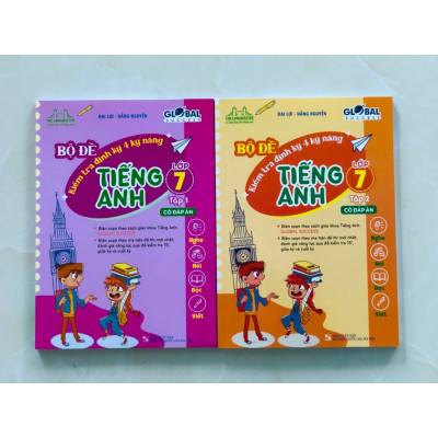 Sách - GLOBAL SUCCESS - Bộ đề kiểm tra định kỳ 4 kỹ năng tiếng anh lớp 7 tập 1 (có đáp án)