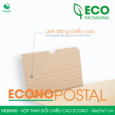 MEBM05 - 36x27x7 cm - 60 hộp carton thay đổi chiều cao siêu tiết kiệm - Hộp đóng sách, hộp gói hàng