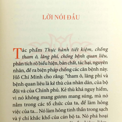 Di Sản Hồ Chí Minh - Thực Hành Tiết Kiệm, Chống Tham Ô, Lãng Phí, Chống Bệnh Quan Liêu (Khổ Nhỏ)(Tái Bản 2020)