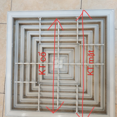 Cửa gió khuếch tán 400x400mm, miệng gió điều hòa, nan gió, chắn gió điều hòa