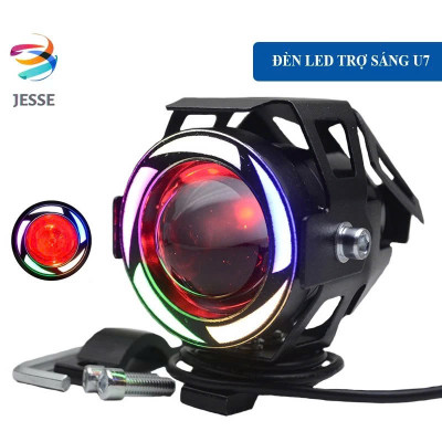 Đèn U7 Viền LED Cho Xe Máy – Trợ Sáng Ban Đêm, Độ Xe Ngầu, Chống Nước Hiệu Quả