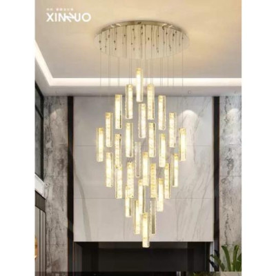 Đèn thả thông tầng thanh phale HTK030V+T, đèn chùm phòng khách DT