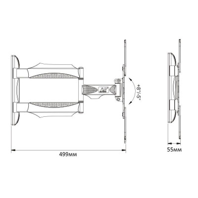 Giá treo tivi đa năng góc 2 tay nhập khẩu NBP4 dùng cho tivi 32-55 inch
