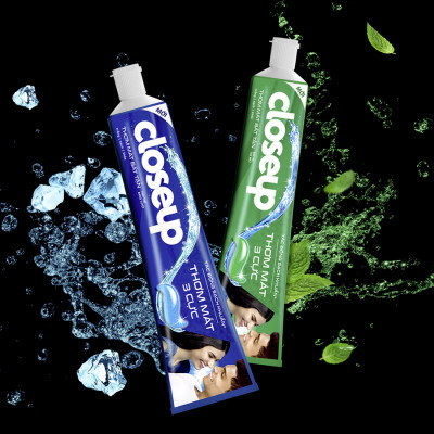 Combo 3 Kem đánh răng Closeup thơm mát bất tận tinh thể băng tuyết 230g