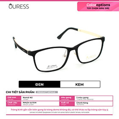 Gọng kính cận 1919 nhựa dẻo ultem thời trang nam nữ mắt kính OURESS